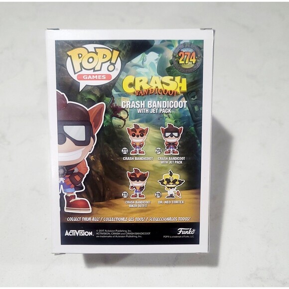 Funko Pop! Crash Bandicoot With Jet Pack #274 Toys R Us Exclusive NEW - Picture 2 of 7